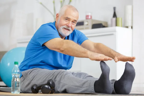 Senior Man Doing Exercises Royalty Free Stock Images