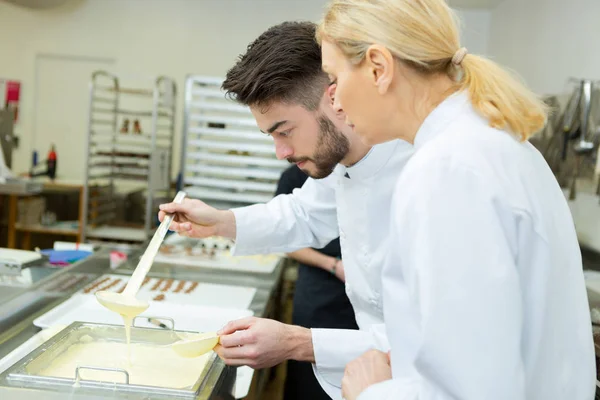 Professioneel Koken Restaurant Keuken Gastronomische Schotel — Stockfoto