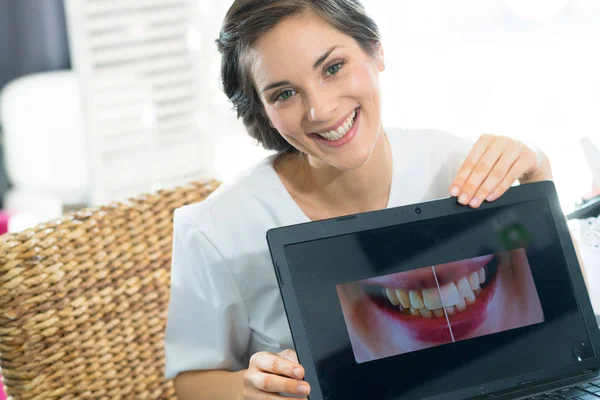 Proud Dentist Nurse Student Smiling — Stock Photo, Image