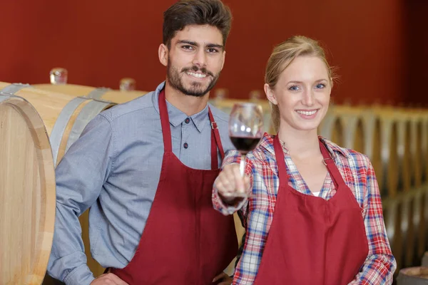 Man Women Winery — Stock Photo, Image