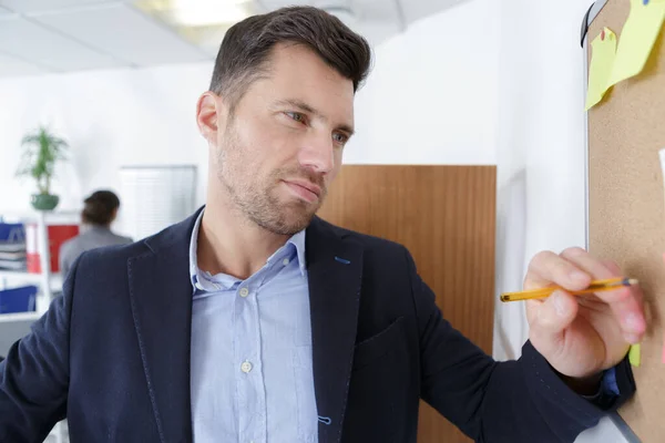 Een Zelfverzekerde Baas Planning Werk — Stockfoto