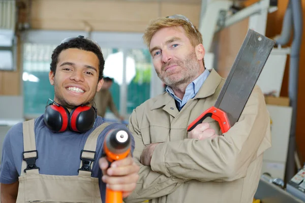 Two Men Professional Looking Camera — Stock Photo, Image