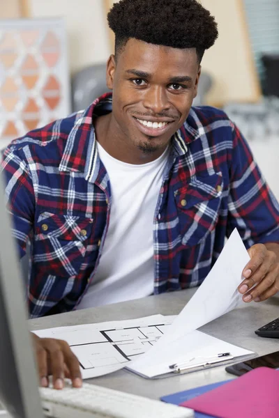 Trabalho Construção Escritório — Fotografia de Stock