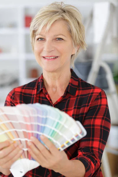 Senior Woman Color Swatch — Stock Photo, Image
