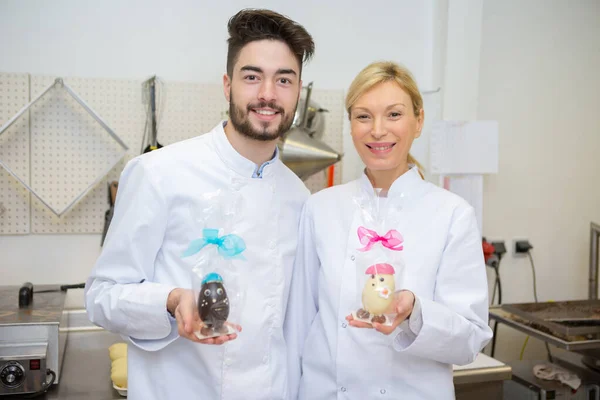 Two Chefs Chocolate — Stock Photo, Image