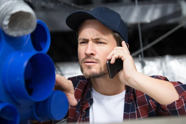 Instalatér Telefonu — Stock fotografie