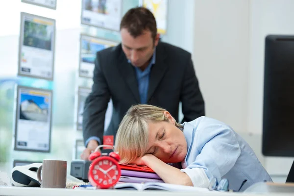 Sleepy Businesswoman Businesswoman — Stock Photo, Image