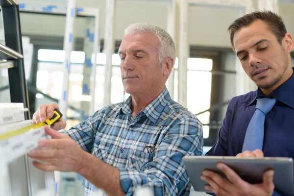 Pvc Factory Manager Taking Documenting Order — Stock Photo, Image