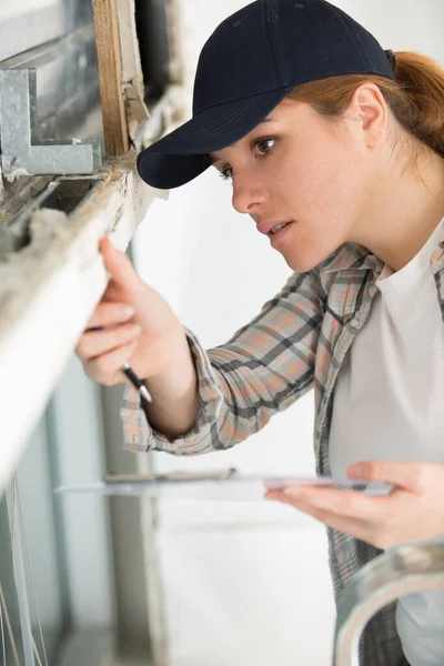 White Interior Renovation Repair Ladder — Stock Photo, Image