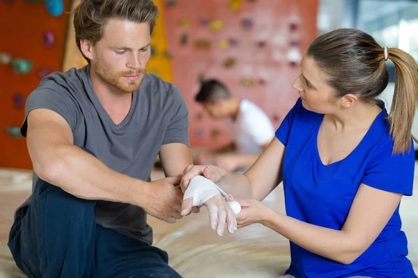 Climber Trauma Pain Wrist — Stock Photo, Image