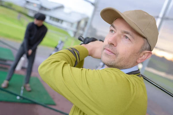 Nahaufnahme Vom Golftraining Inneren — Stockfoto