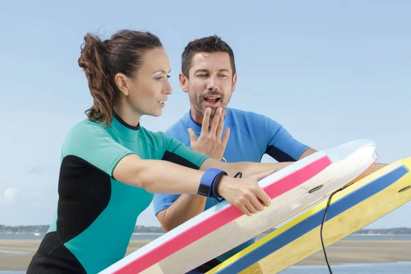 Beginner Surfer Bodyboard — Stock Photo, Image