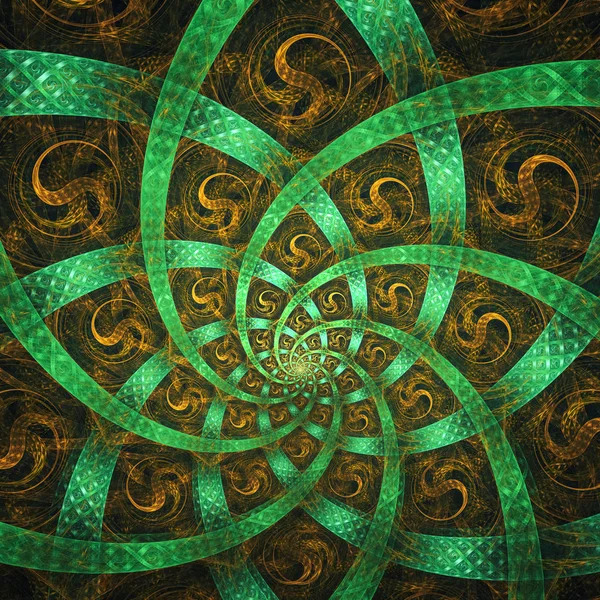 Symmetrical green flower — Stock Photo, Image