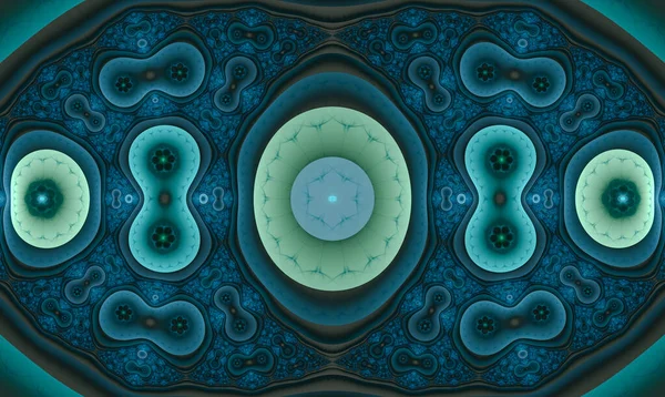 Blue Symmetrical Cell Shapes — Stock Photo, Image