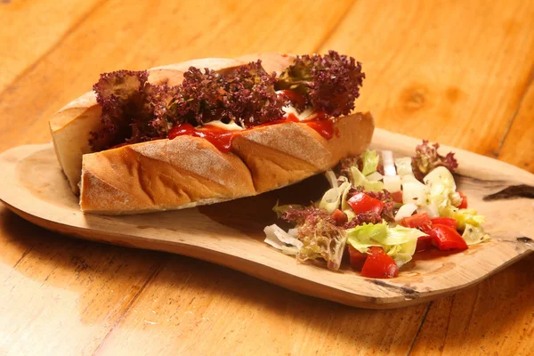 Baguette Sandwich fresco e delizioso — Foto Stock