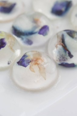 Yenilebilir çiçek içinde - gıda dekorasyon ile jöle