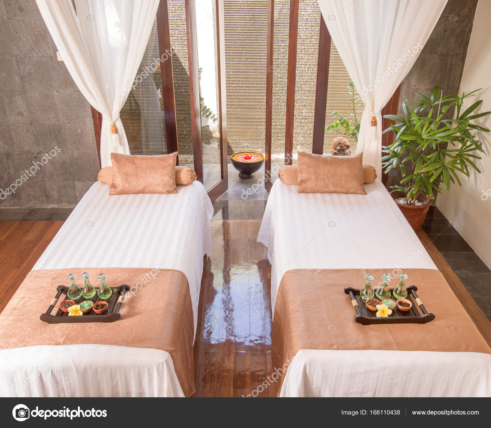 Interior Of Massage Room In Spa Salon Stock Photo