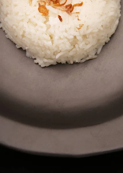 Bowl of cooked white rice — Stock Photo, Image