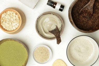 Ev yapımı güzellik ürünleri, organik, zehirsiz, sıfır atık cilt bakımı kozmetik, ev spa konsepti