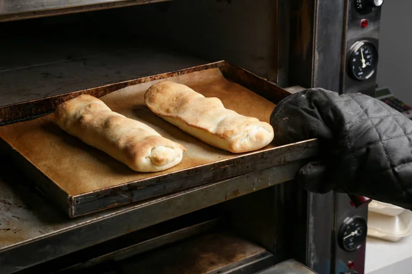 Bollos Pan Recién Horneados Hechos Casa — Foto de Stock