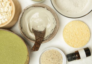 Ev yapımı güzellik ürünleri, organik, zehirsiz, sıfır atık cilt bakımı kozmetik, ev spa konsepti