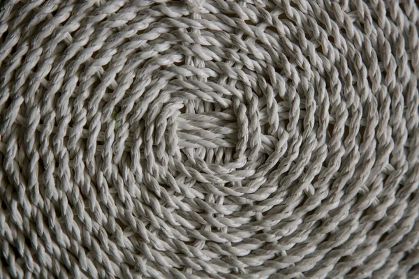 Fundo Textura Vime Close Rope Tecido Redondo Textura Artesanal — Fotografia de Stock