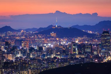 Twilight ile Seul Kulesi, Kore Seoul City