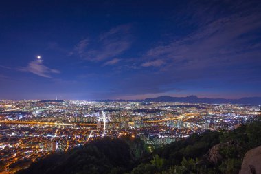 Seul Cityscape gece, Güney Kore.