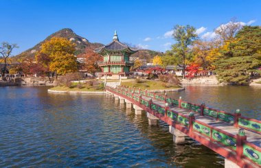 Gyeongbokgung Sarayı Güz, Seoul, Güney Kore.