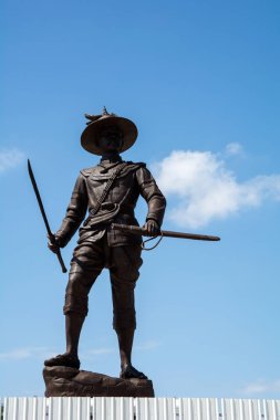 Prachuap Khiri Khan, Tayland - 17 Aralık 2017: Bronz st