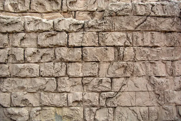 Tło Dużej Cegły Ściany Biały Tekstury Tło Placu Zabaw — Zdjęcie stockowe