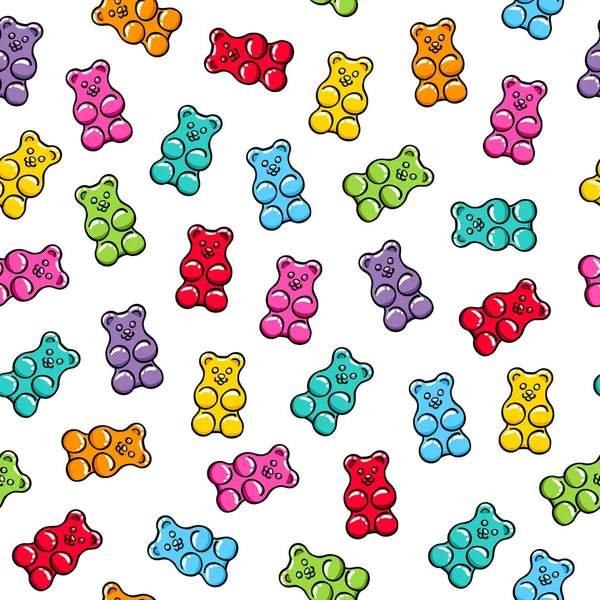 Jelly gummy bears seamless pattern. Royalty Free Stock Illustrations
