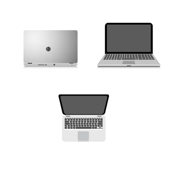 Geïsoleerde laptop vectoren — Stockvector