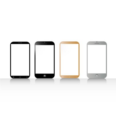 Cep telefonları vektörel çizimler solated