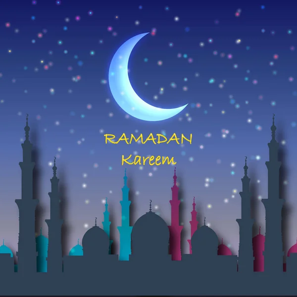 Ramadán Kareem Fondo Vector Ilustración — Archivo Imágenes Vectoriales