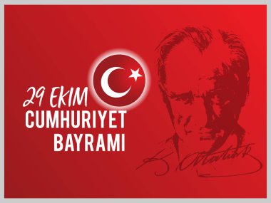 vektör çizim 29 ekim Cumhuriyet Bayrami, gün Türkiye Cumhuriyeti
