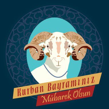 Kurban mübarek Kurban Bayramı arka plan vektör çizim. EPS 10