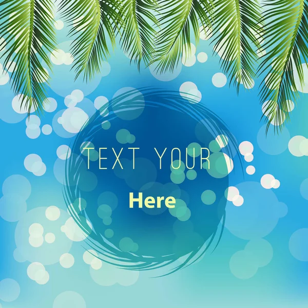 Palm Tree Bokeh Cirkel Textur — Stock vektor