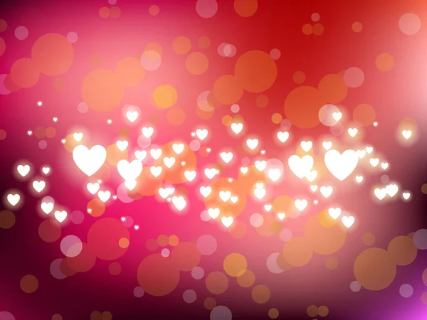 День Святого Валентина Фон Распродажи Bokeh Векторная Иллюстрация Сердечных Образцов — стоковый вектор