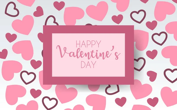 Den Svatého Valentýna Vzorek Vzor Bezešvé Roztomilý Srdce Vektor Romantické — Stockový vektor