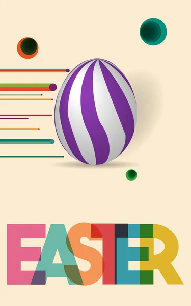 Happy Easter Day Easter Egg Trend Design Holiday Background Vector — Stock Vector