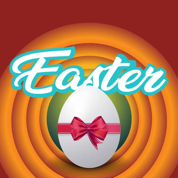 Easter Egg Poster Vector Illustration Eps Happy Easter Day — Stock Vector