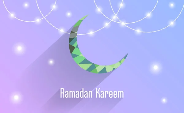 イスラム Eid 七夕グリーティング カード デザイン — ストックベクタ