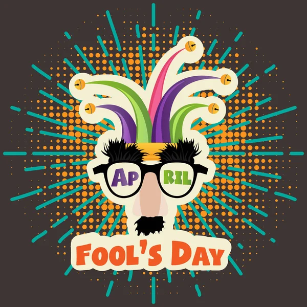 April Fool Day Typografie Kleurrijke Ontwerpsjabloon Vectorillustratie — Stockvector