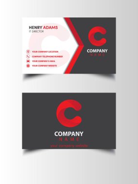 Vektör Modern Yaratıcı ve Temiz İş Kartı Şablonu