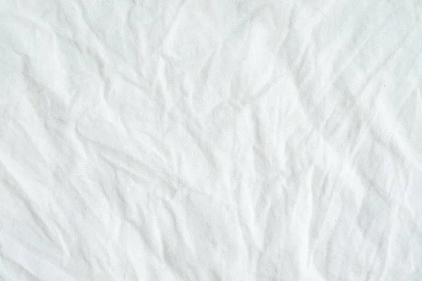 Fond de texture de tissu de coton blanc ridé, papier peint — Photo