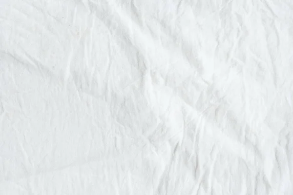 Wrinkled white cotton fabric texture background, wallpaper — Stock Photo, Image