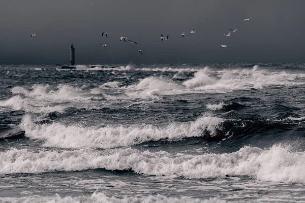 Mar Báltico em tempo tempestuoso — Fotografia de Stock