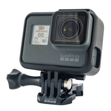 GoPro Hero 6 izole siyah