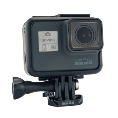 GoPro Hero 6 izole siyah